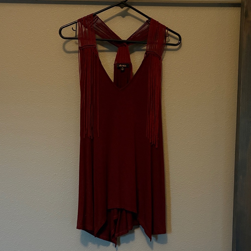 Ella Moss Red Sleeveless Tank